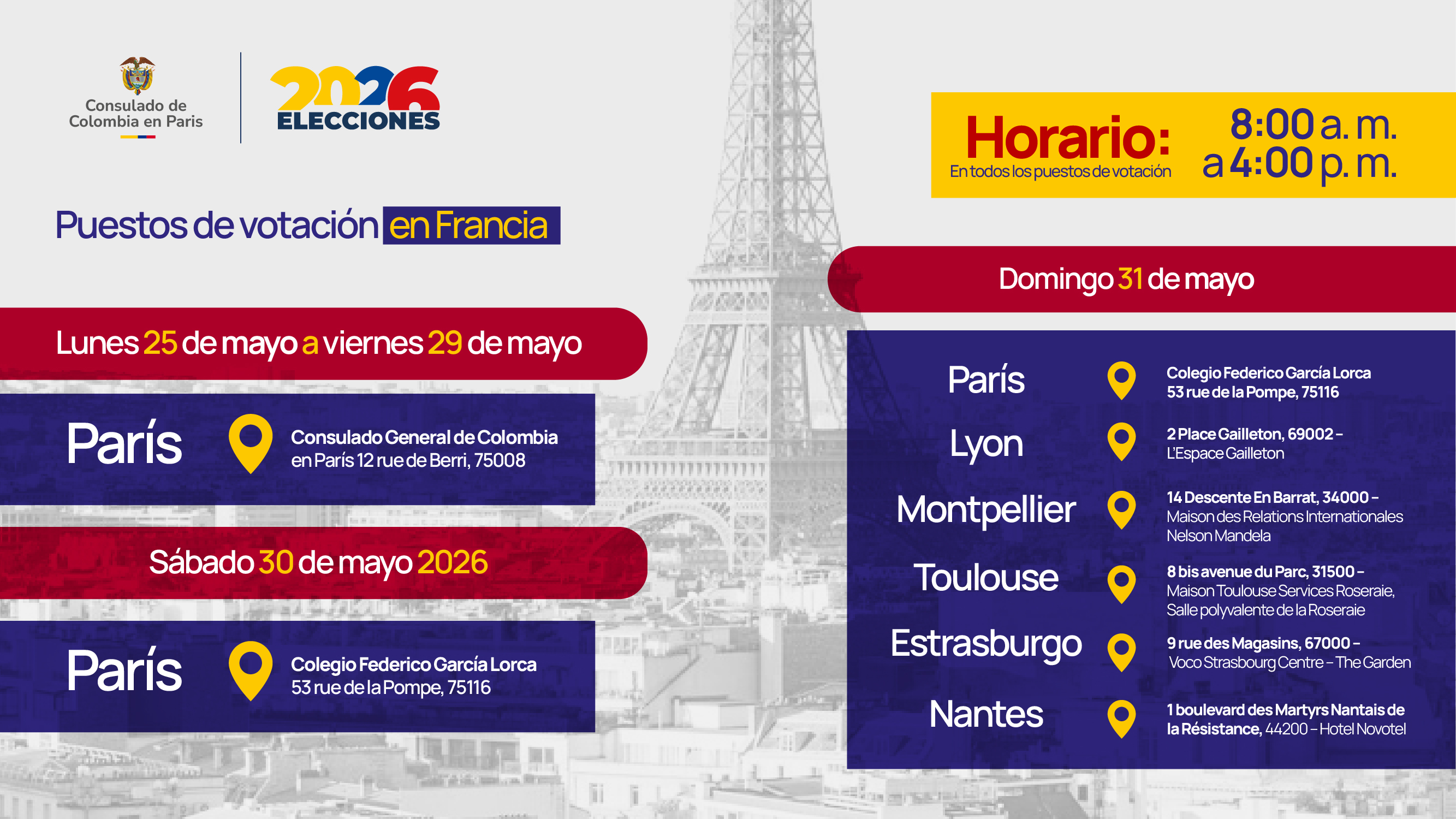 Puestos de votación en Francia primera vuelta elecciones presidenciales