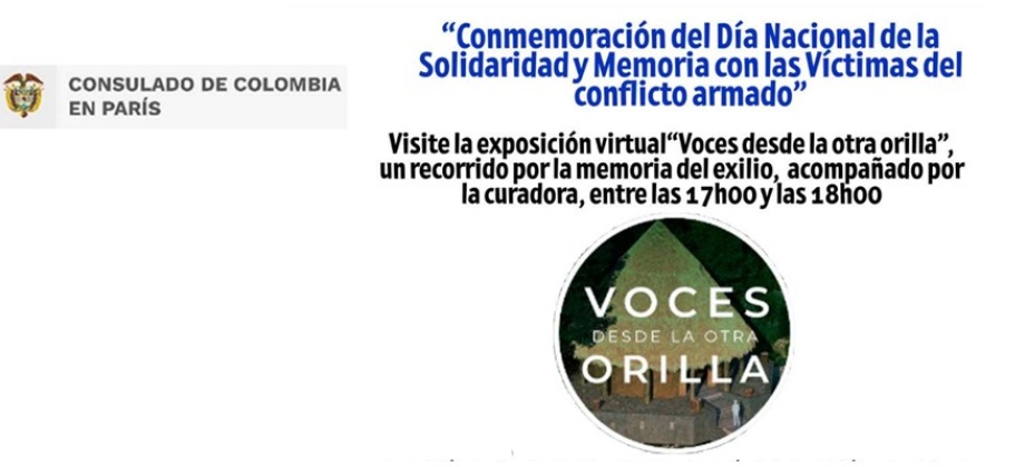 Consulado de Colombia en París invita a conmemorar el Día Nacional de la Solidaridad y Memoria con las Víctimas del conflicto armado este 13 de abril