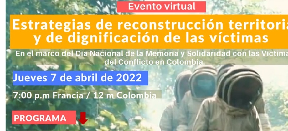 Consulado de Colombia en París invita al evento del Día Nacional de la Memoria y Solidaridad con las Víctimas 