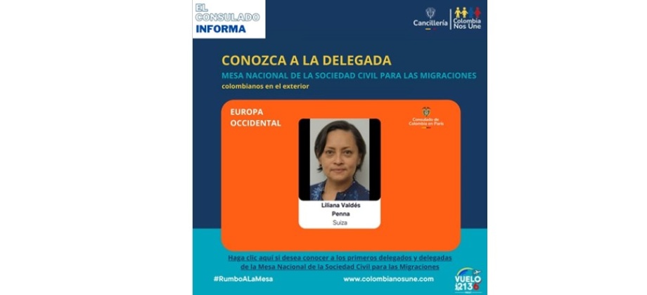 Conozca los delegados colombianos en el exterior, retornados y migrantes regulares en Colombia de la Mesa Nacional de la Sociedad Civil para las Migraciones