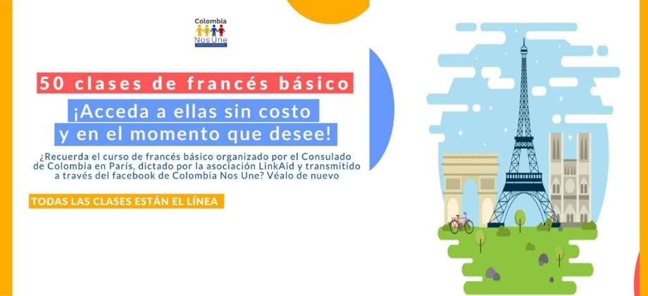 ¡Atención! El Consulado de Colombia en París invita a los ciudadanos colombianos que quieran participar de los cursos de francés básico. 