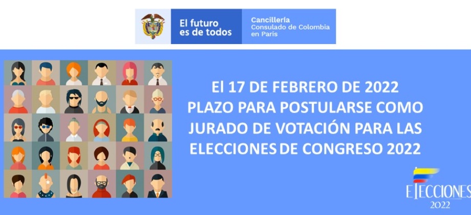 El 17 de febrero de 2022 finaliza plazo para postularse como jurado de votación para las elecciones de congreso 