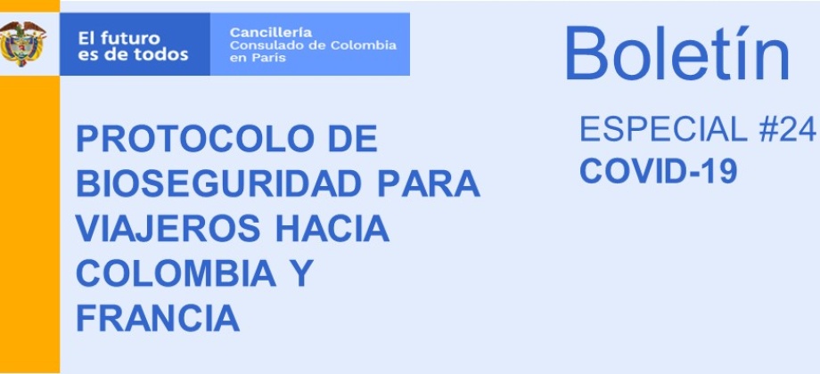 El Consulado de Colombia en París publica el Boletín Especial COVID-19 