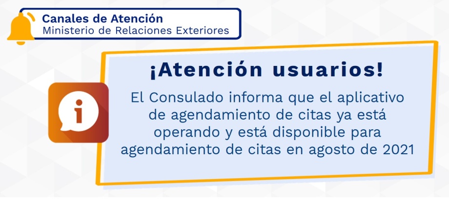 El Consulado de Colombia en París informa que el aplicativo de agendamiento de citas está funcionando correctamente