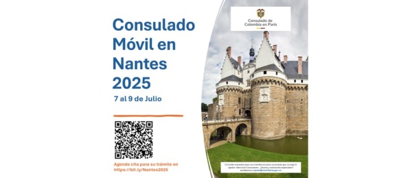 Consulado Móvil en Nantes se realizará del 7 al 9 de julio de 2025