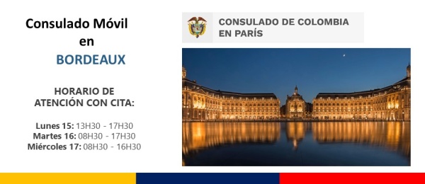En Bordeaux del 15 al 17 de mayo se realizará la jornada del Consulado Móvil