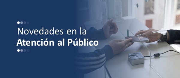 Imagen informando sobre cambios en la atención al público 