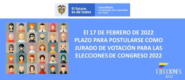 El 17 de febrero de 2022 finaliza plazo para postularse como jurado de votación para las elecciones de congreso 
