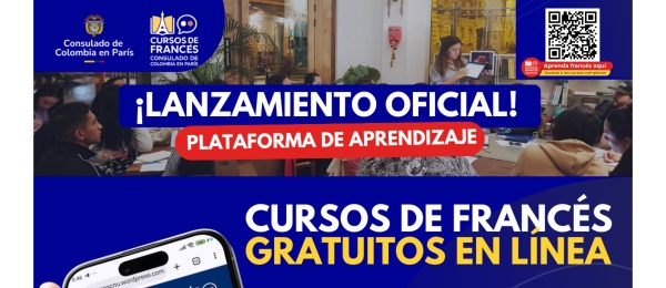 Consulado de Colombia en París invita a la nueva plataforma gratuita de aprendizaje de francés en línea