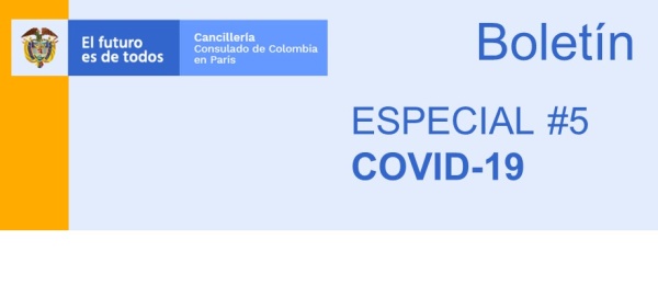 Consulado General de Colombia en París informa las medidas tomada por el gobierno francés en el marco de la prevención de contagio de COVID