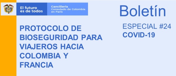 El Consulado de Colombia en París publica el Boletín Especial COVID-19 