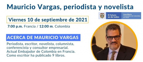 El viernes 10 de septiembre se realizará la charla el periodista Mauricio Vargas